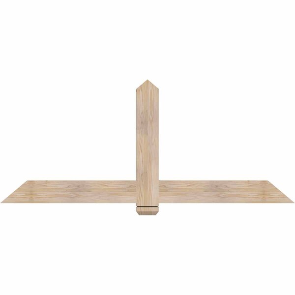 Ekena Millwork Eugene Smooth Timber Gable Bracket, Douglas Fir, 72"W x 30"H x 1 1/2"D x 5 1/2"F, 10/12 Pitch GBW072X30X0206EUG00SDF - main